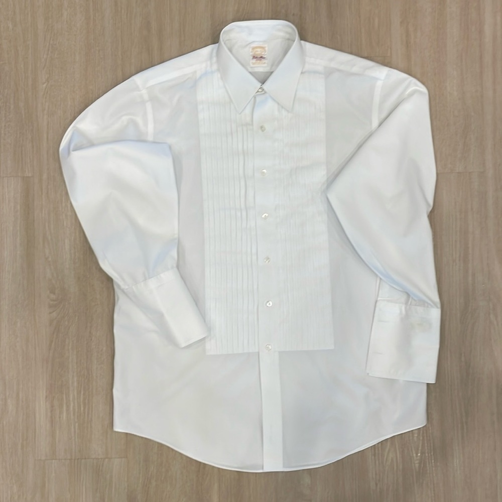 Brooks Brothers White Tuxedo Shirt - 16.5x33 VGC